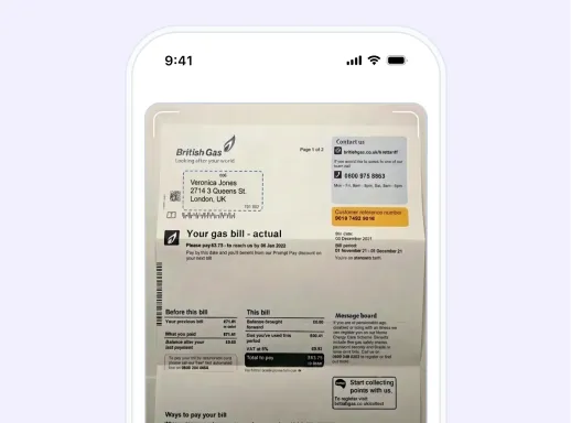 Proof-of-address document capture