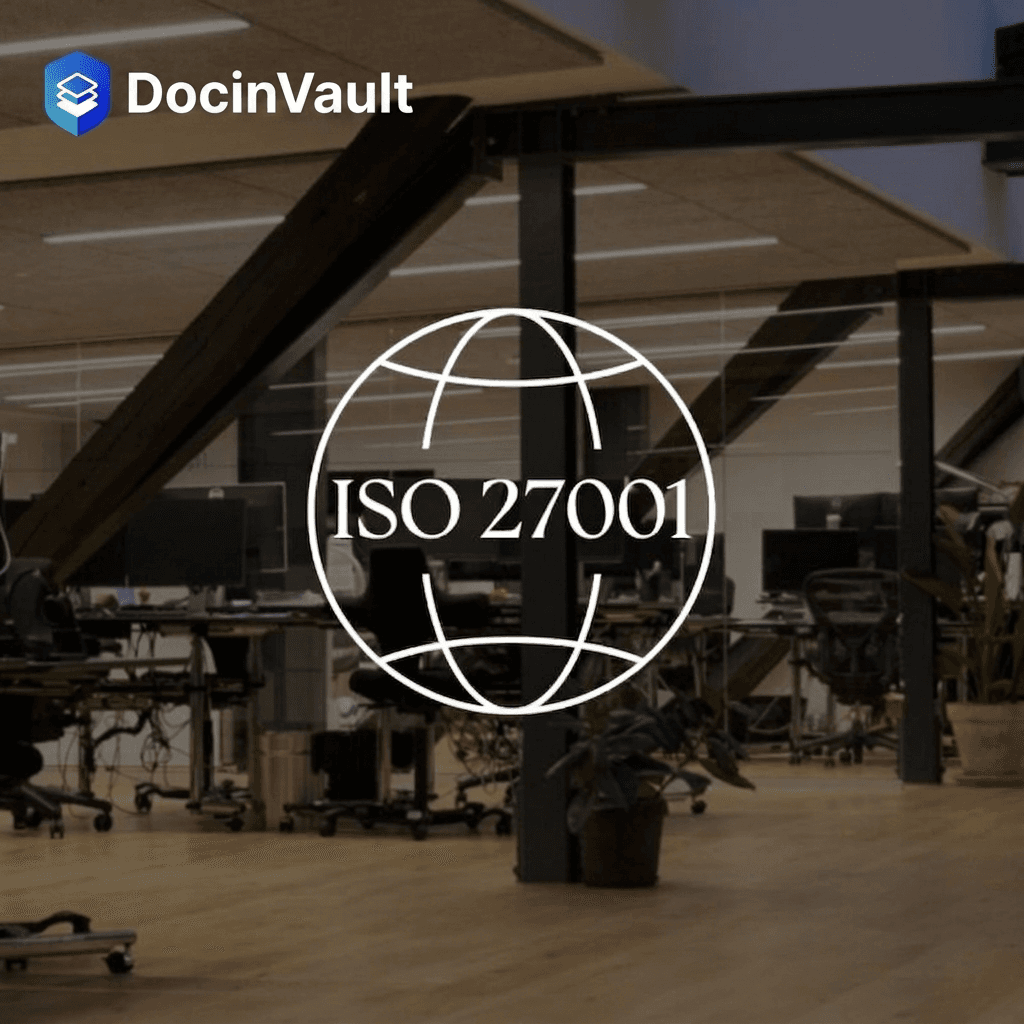 DocinVault ISO/IEC 27001:2022 information security certification announcement