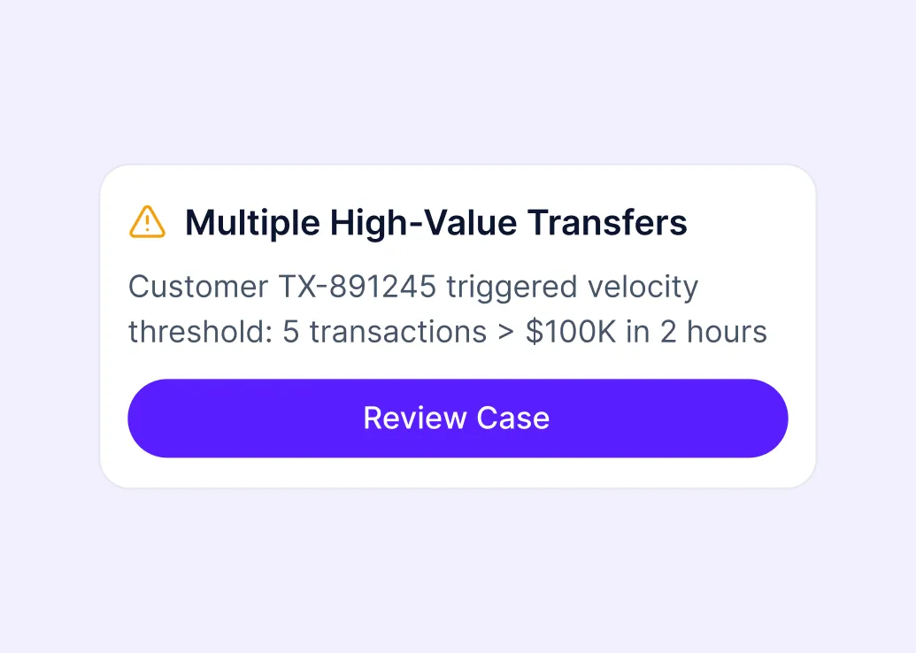 Transaction investigation and decision record