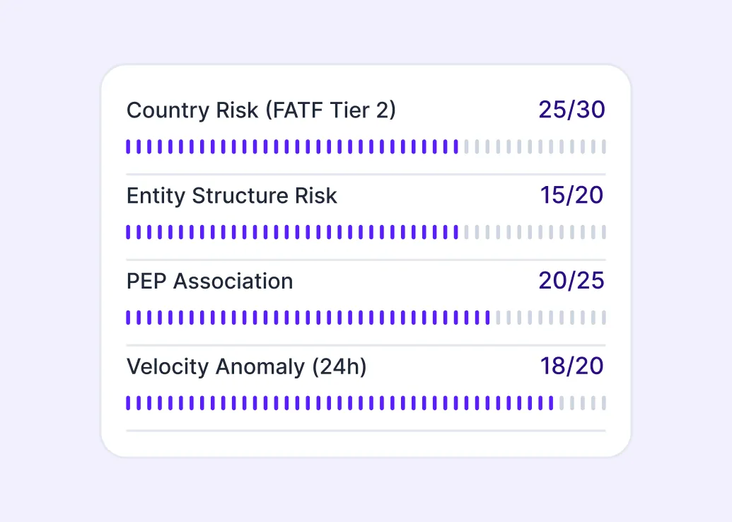 Ongoing transaction monitoring status